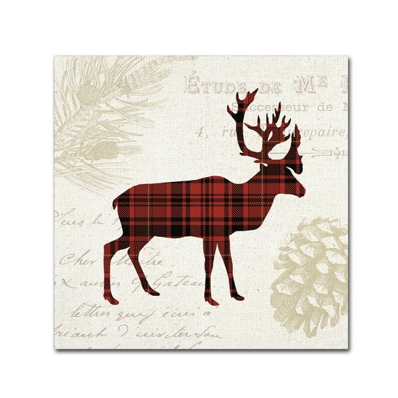 Trademark Fine Art 'Plaid Lodge I' Canvas Art by Wild Apple Portfolio