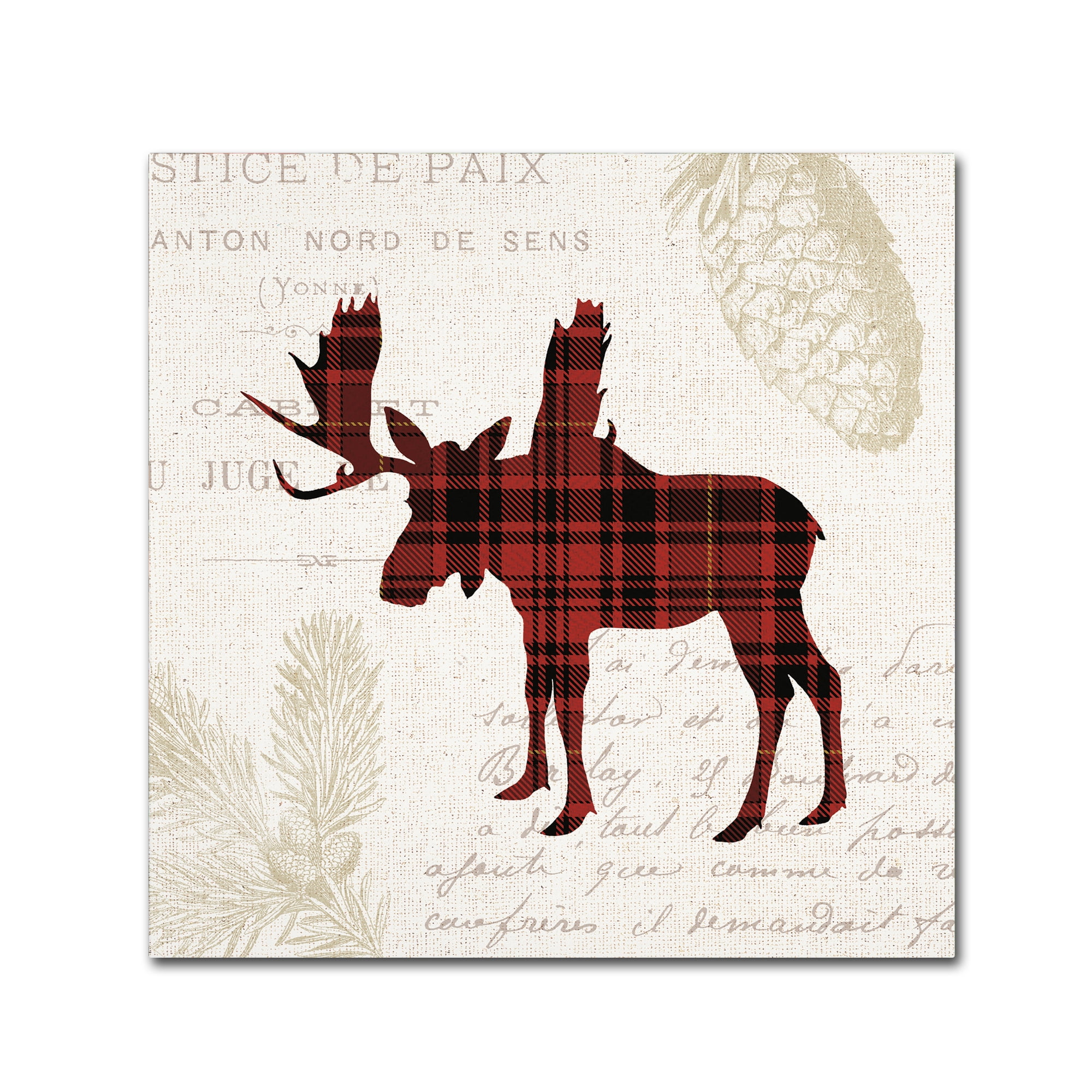 Trademark Fine Art 'Plaid Lodge IV' Canvas Art by Wild Apple Portfolio