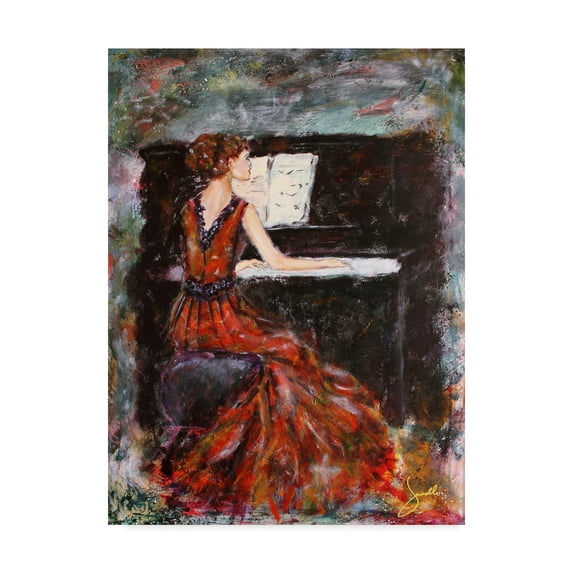 Trademark Fine Art 'Playing Chopin' Canvas Art by Janelle Nichol