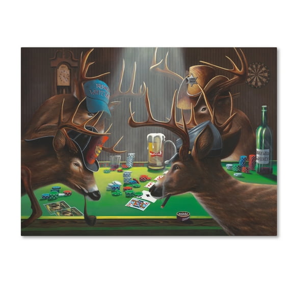 Trademark Fine Art 'Playing For Doe' Canvas Art by Geno Peoples
