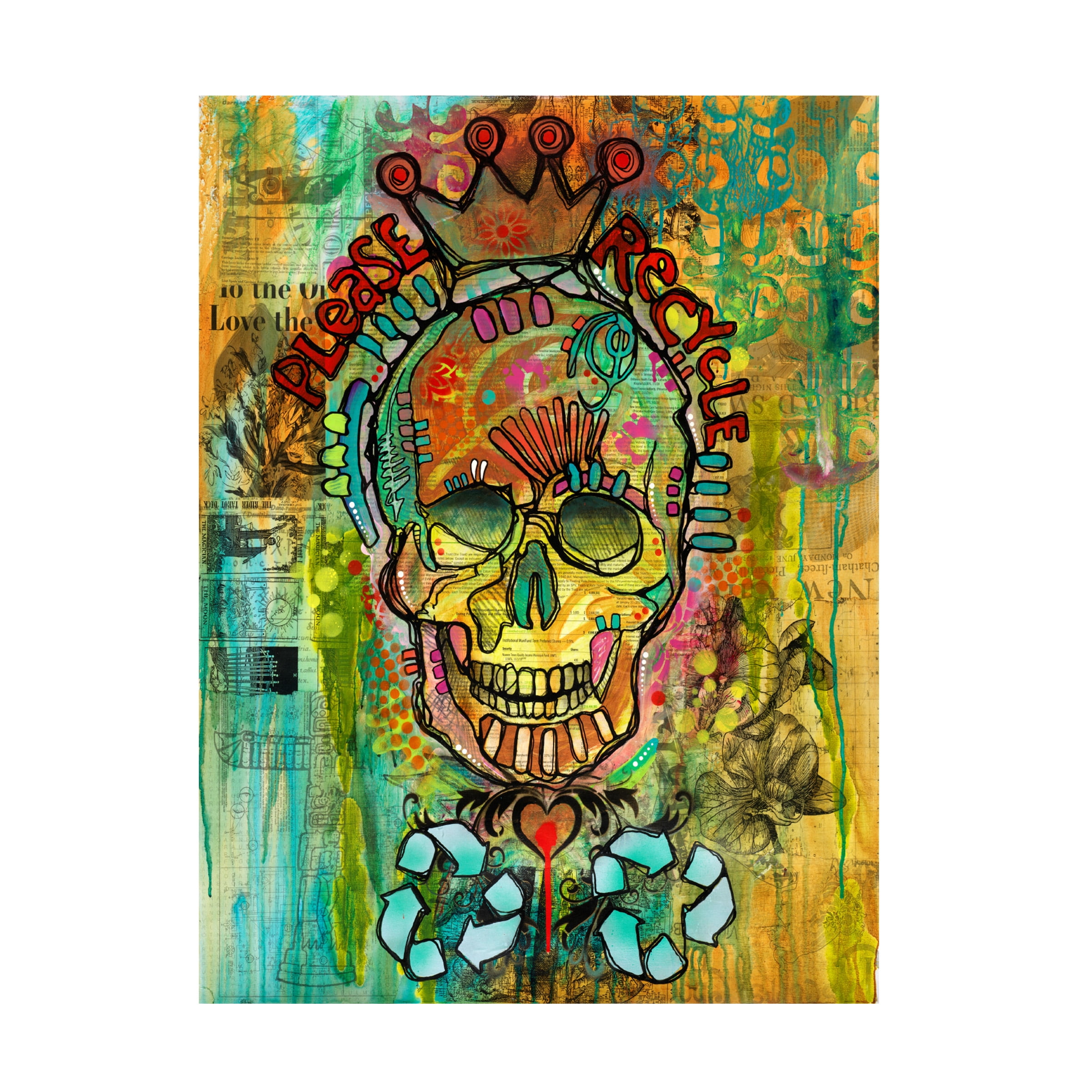Trademark Fine Art 'Please Recycle' Canvas Art by Dean Russo