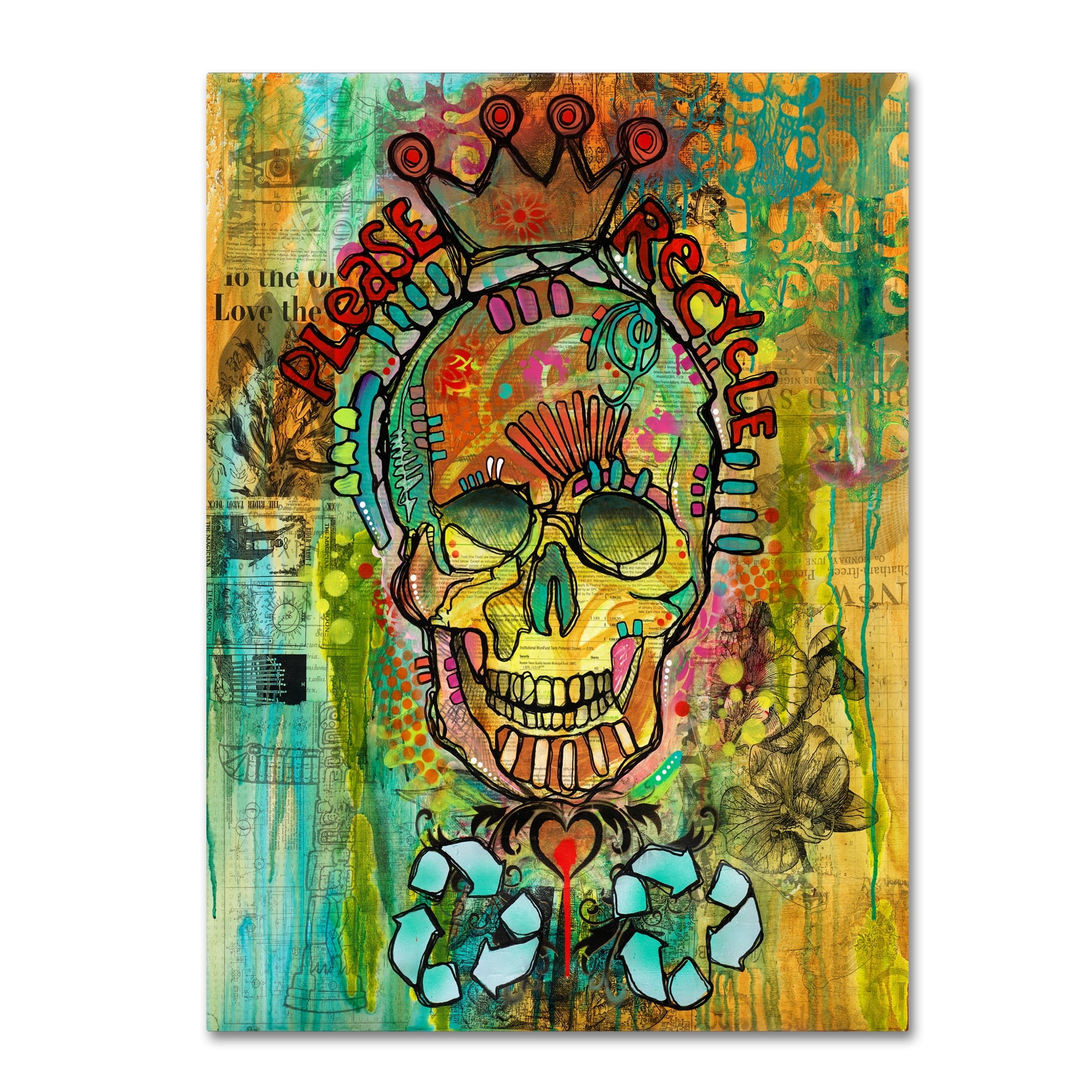 Trademark Fine Art 'Please Recycle' Canvas Art by Dean Russo