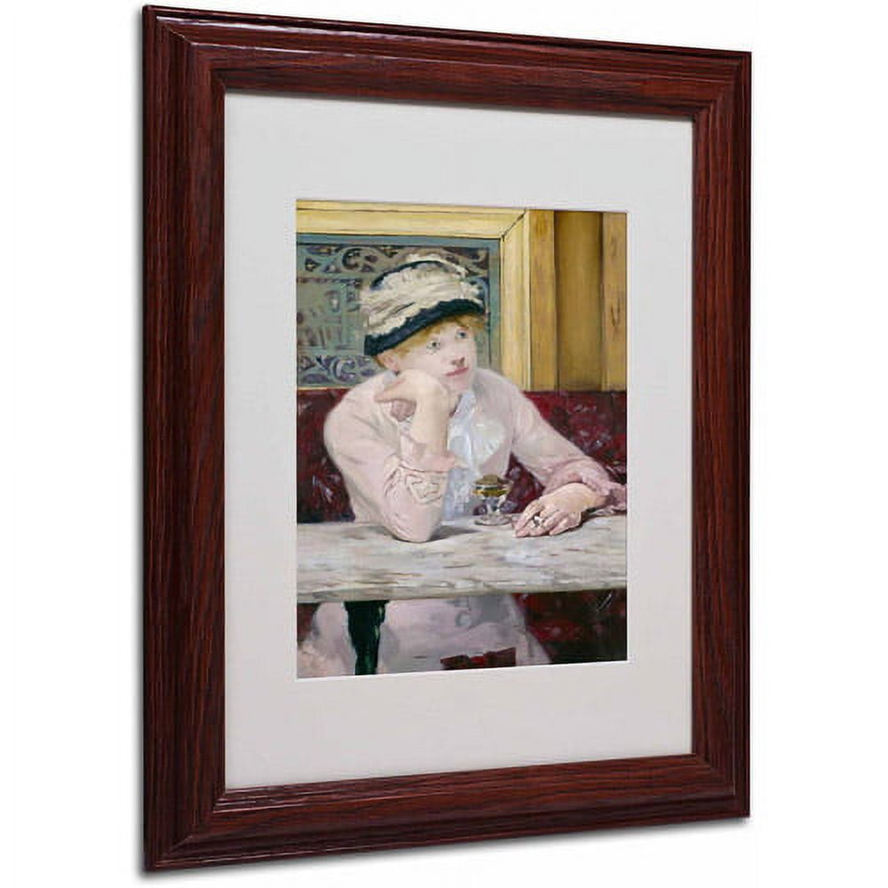 Trademark Fine Art "Plum Brandy 1877" Canvas Art by Edouard Manet, Wood Frame