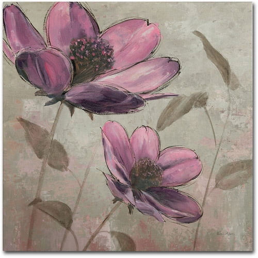 Emily Adams Plum Floral II Canvas Art Print, 24x24-Inch