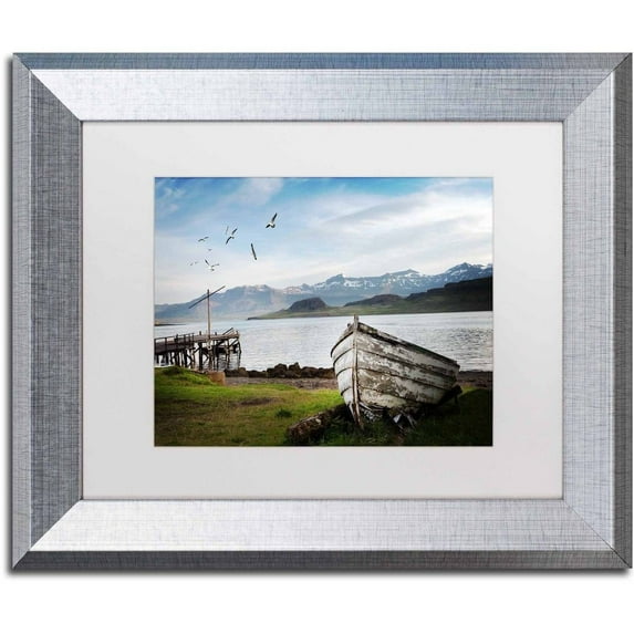 Trademark Fine Art 'Poem' Canvas Art by Philippe Sainte-Laudy, White Matte, Silver Frame