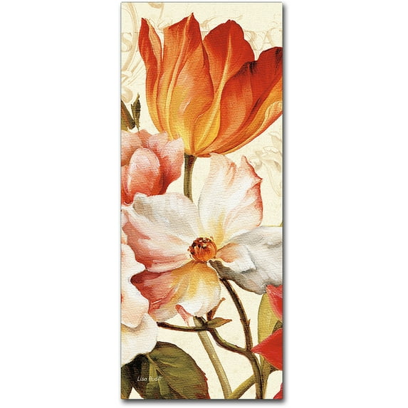Trademark Fine Art "Poesie Florale Panel I" Canvas Art by Lisa Audit