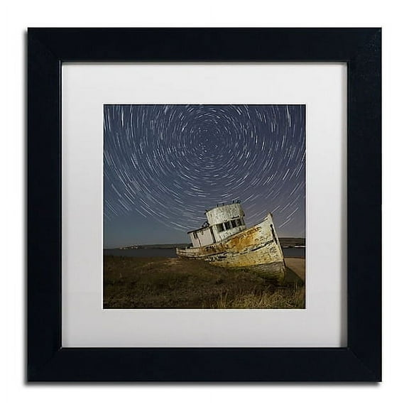 Trademark Fine Art "Point Reyes I" Canvas Art by Moises Levy White Matte, Black Frame