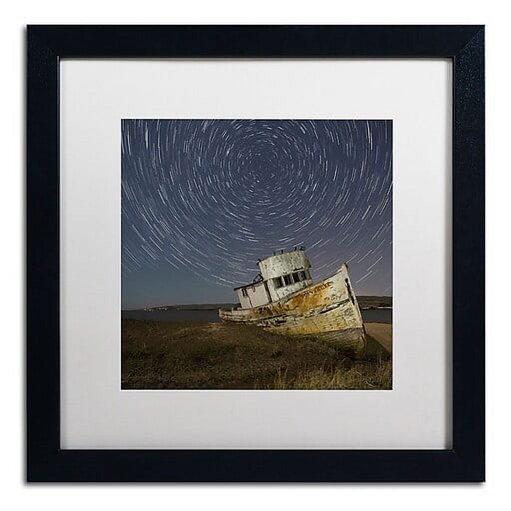 Trademark Fine Art "Point Reyes I" Canvas Art by Moises Levy White Matte, Black Frame