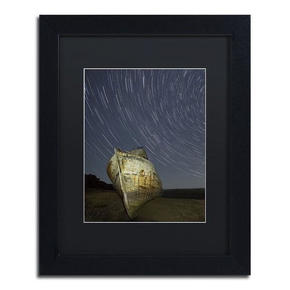 Trademark Fine Art "Point Reyes II" Canvas Art by Moises Levy Black Matte, Black Frame