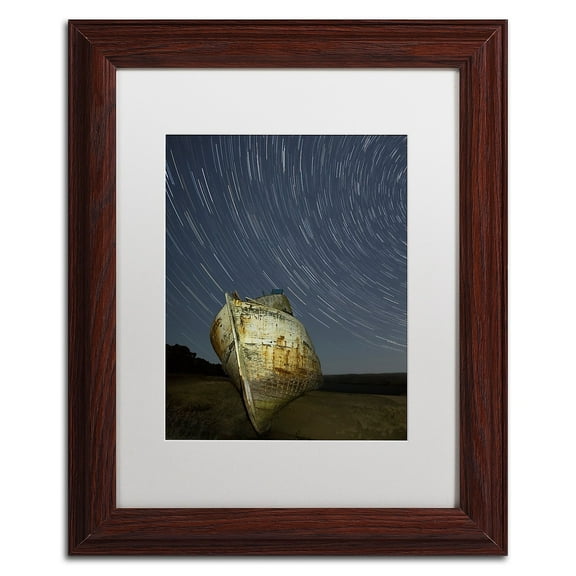 Trademark Fine Art "Point Reyes II" Canvas Art by Moises Levy White Matte, Wood Frame