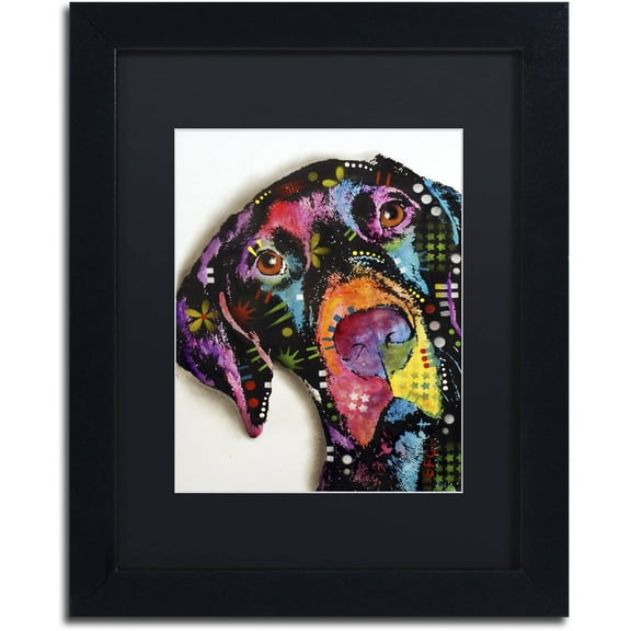Trademark Fine Art "Pointer" Canvas Art by Dean Russo, Black Matte, Black Frame
