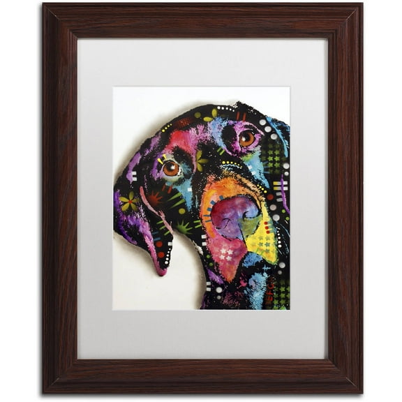 Trademark Fine Art "Pointer" Canvas Art by Dean Russo, White Matte, Wood Frame