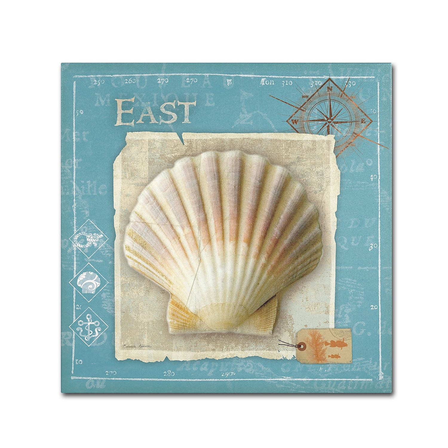 Trademark Fine Art "Points East" Canvas Art by Belinda Aldrich