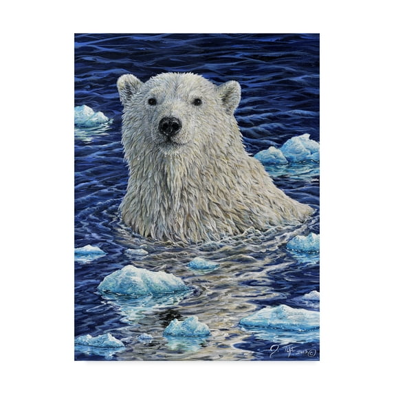 Trademark Fine Art 'Polar Bear Painting' Canvas Art by Jeff Tift
