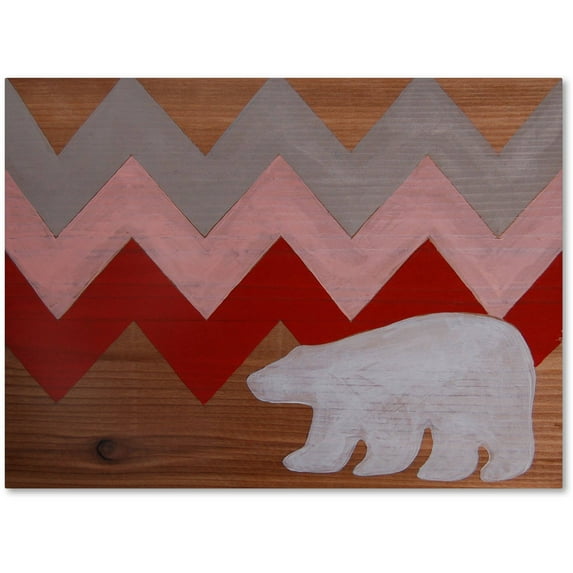 Trademark Fine Art "Polar Bear Red" Canvas Art by Nicole Dietz