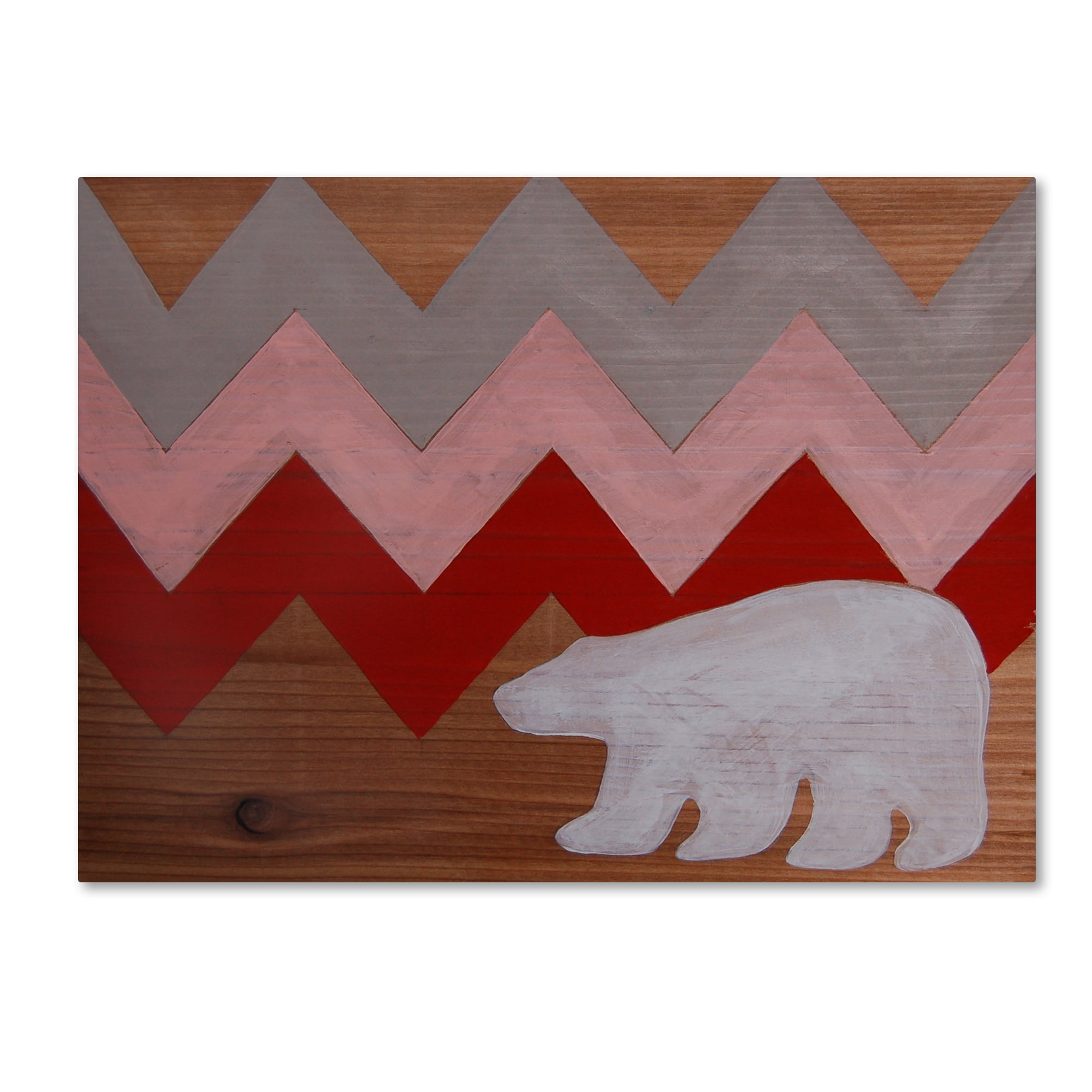 Trademark Fine Art "Polar Bear Red" Canvas Art by Nicole Dietz
