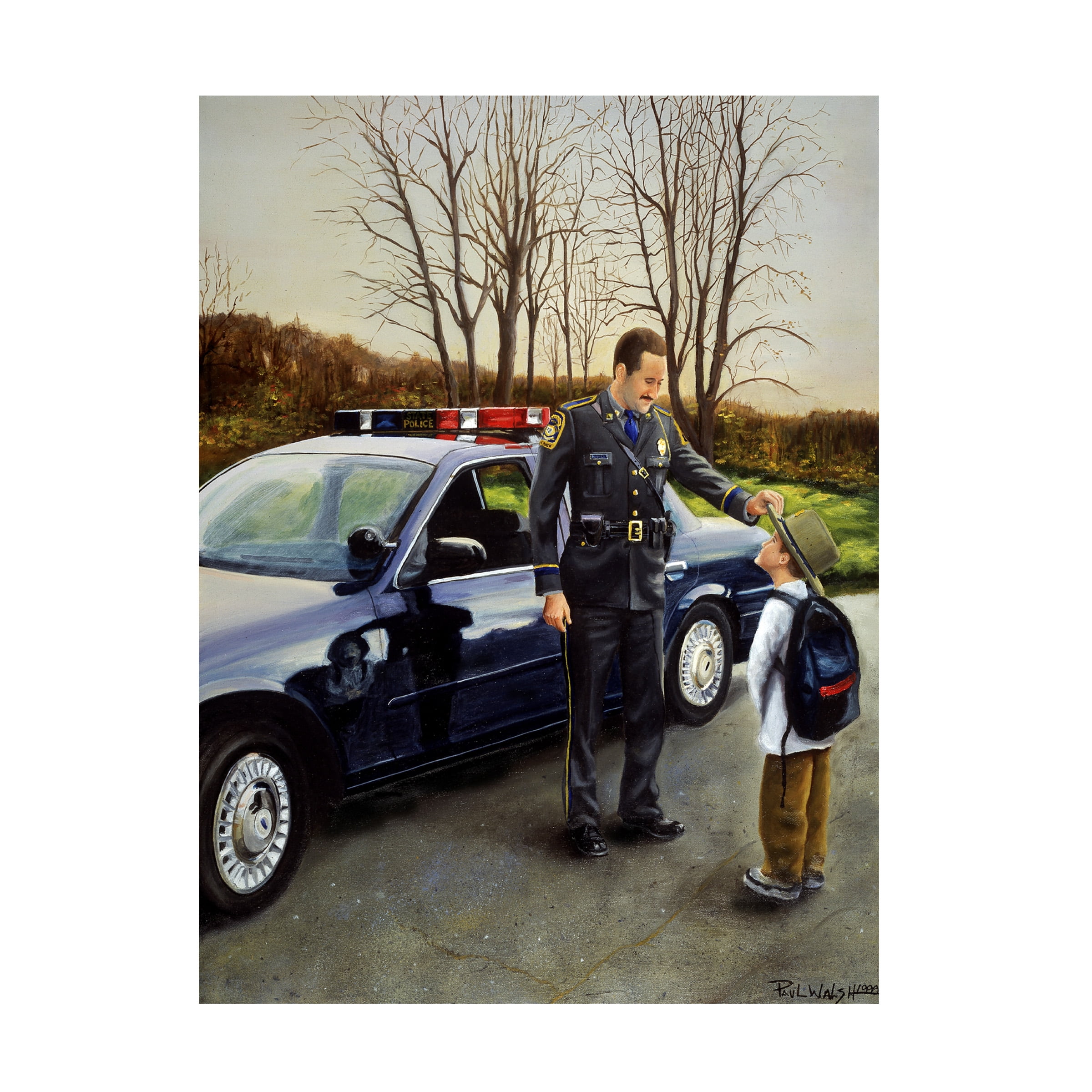 Trademark Fine Art 'Police' Canvas Art by Paul Walsh