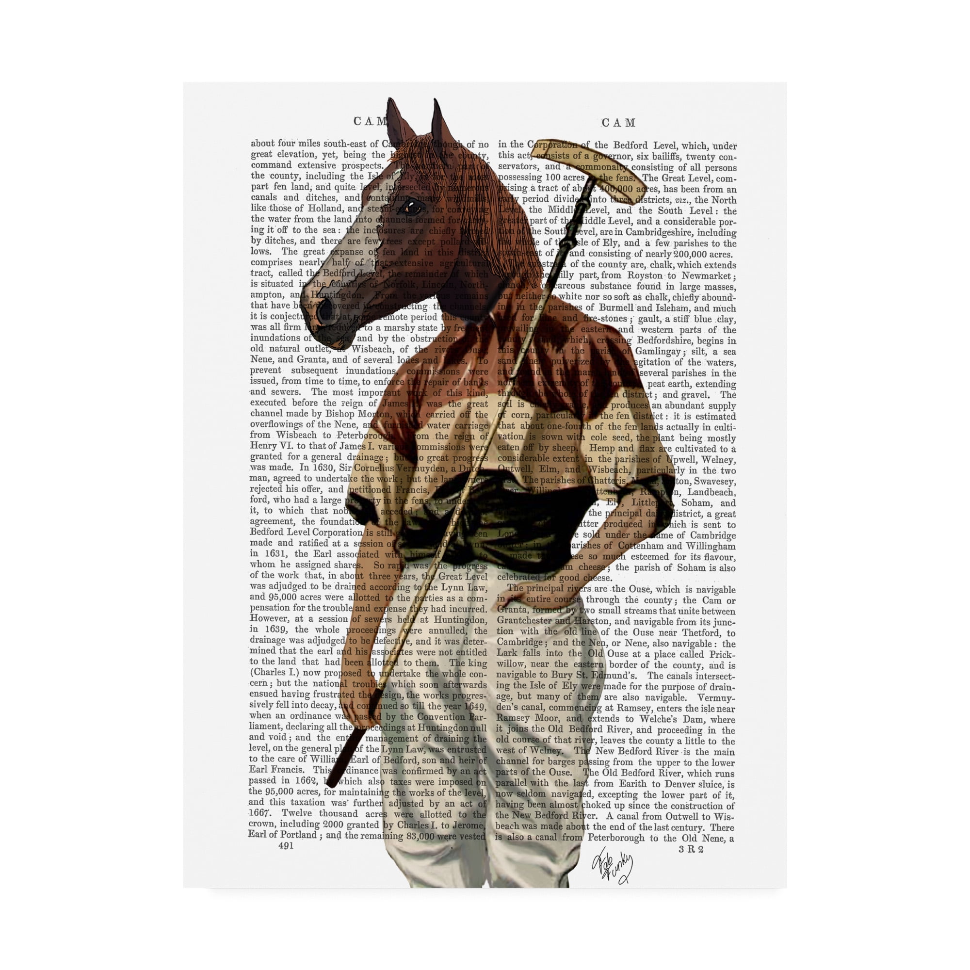 Trademark Fine Art 'Polo Horse, Portrait' Canvas Art by Fab Funky