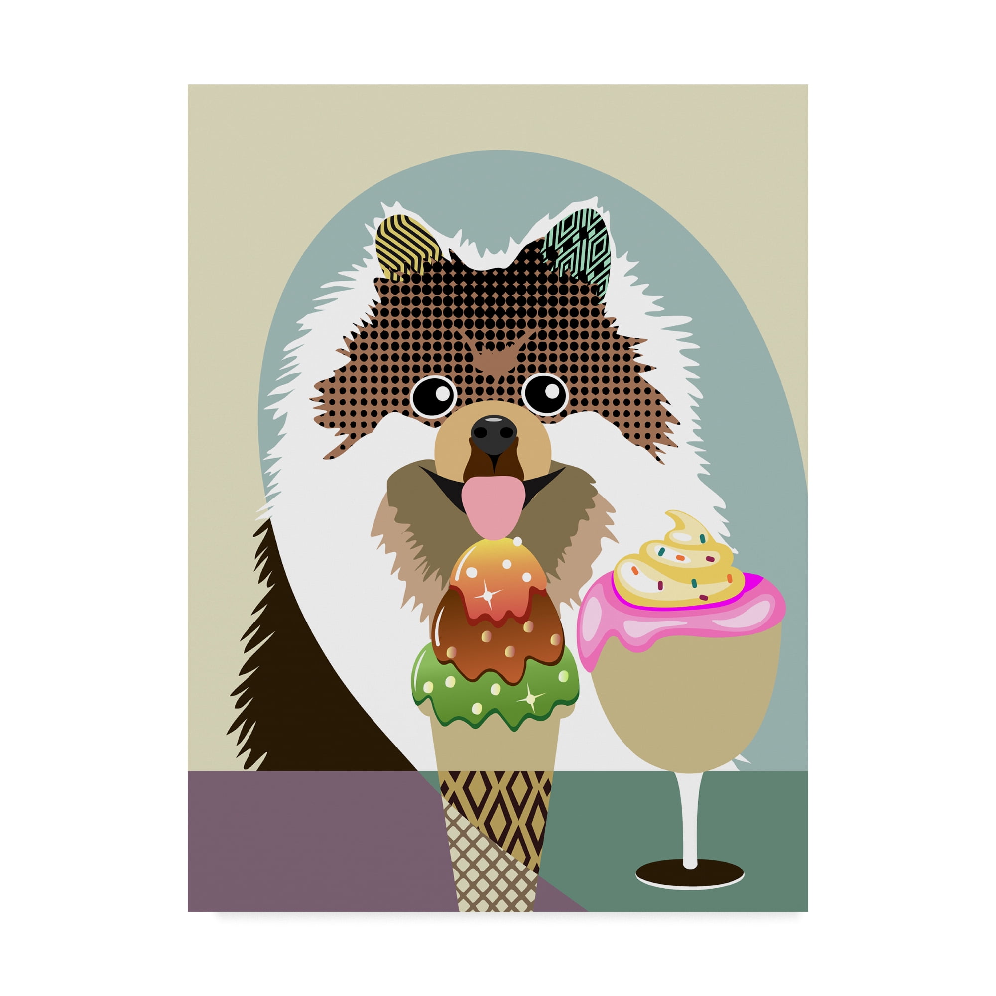 Trademark Fine Art 'Pomeranian' Canvas Art by Lanre Adefioye