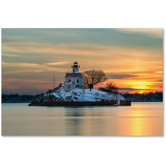 Trademark Fine Art "Pomham Rocks Sunset" Canvas Art by Michael Blanchette Photography