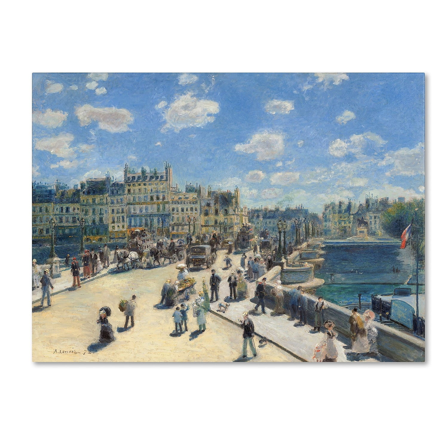 Trademark Fine Art "Pont Neuf Paris" 1872 Canvas Art by Pierre-Auguste Renoir