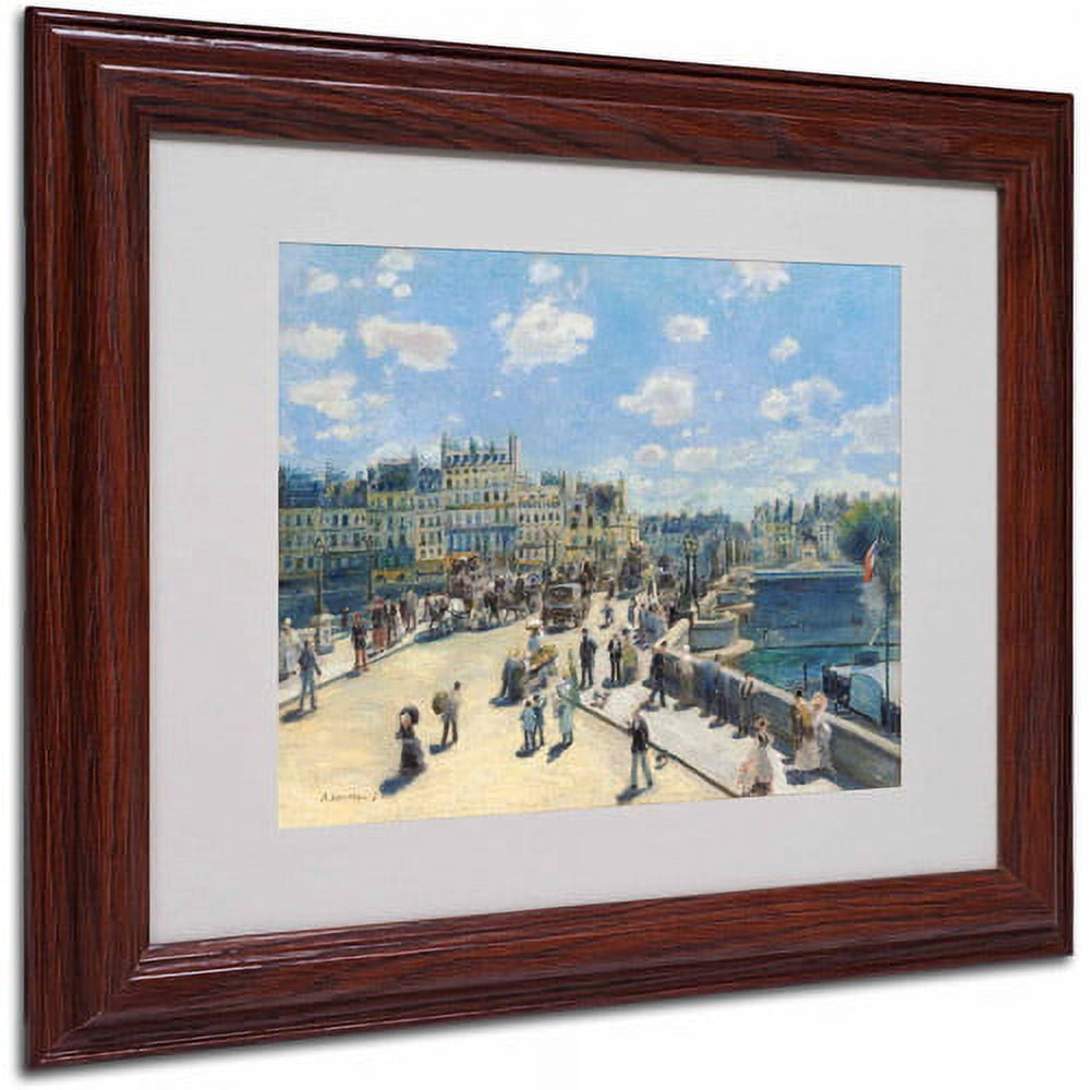 Trademark Fine Art "Pont Neuf Paris 1872" Canvas Art by Pierre Renoir, Wood Frame