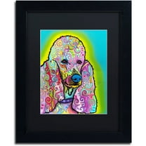Trademark Fine Art "Poodle" Canvas Art by Dean Russo, Black Matte, Black Frame