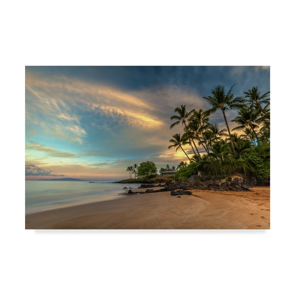 Trademark Fine Art 'Poolenalena Beach Sunrise' Canvas Art by Pierre Leclerc