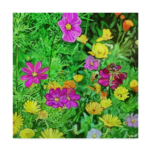 Trademark Fine Art 'Pop Art Flowers' Canvas Art by Howie Green