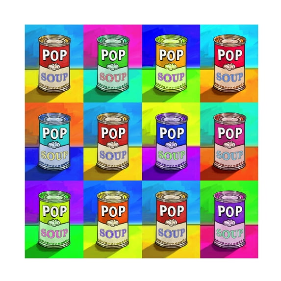 Trademark Fine Art 'Pop Art Soup' Canvas Art by Howie Green