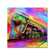 Trademark Fine Art 'Pop Art Train' Canvas Art by Howie Green
