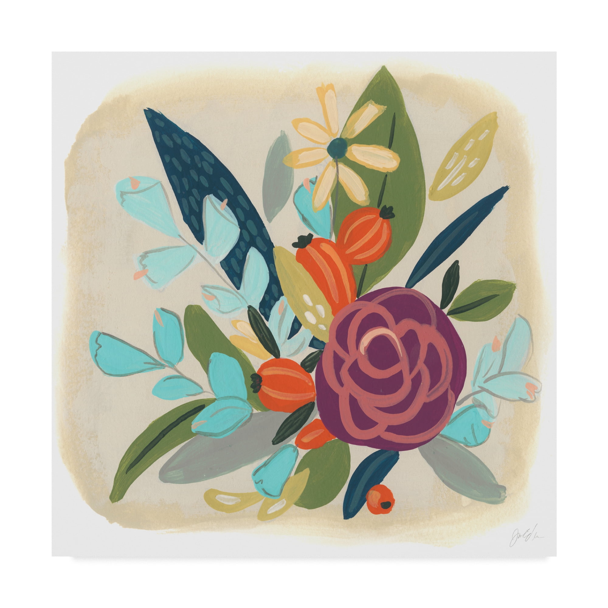 Trademark Fine Art 'Pop Posy II' Canvas Art by June Erica Vess