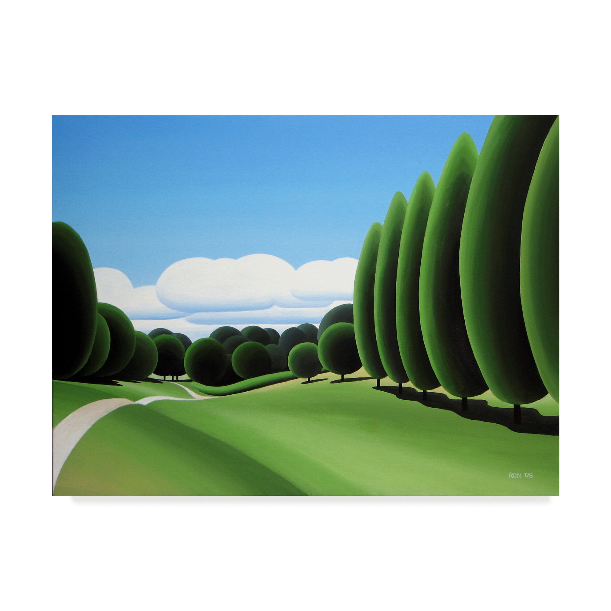 Trademark Fine Art 'Poplars' Canvas Art by Ron Parker