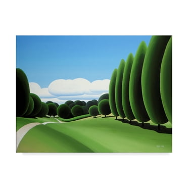 Trademark Fine Art 'Poplars' Canvas Art by Ron Parker