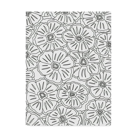 Trademark Fine Art 'Poppies Coloring Book' Canvas Art by Jessica Putnam