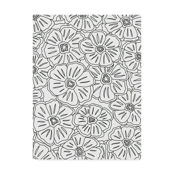 Trademark Fine Art 'Poppies Coloring Book' Canvas Art by Jessica Putnam