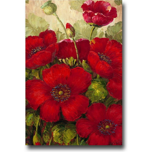 Trademark Fine Art Masters Fine Art Poppies II Canvas Wall Art - 14x19