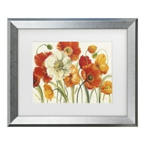 Trademark Fine Art 'Poppies Melody I' Matted Framed Art by Lisa Audit