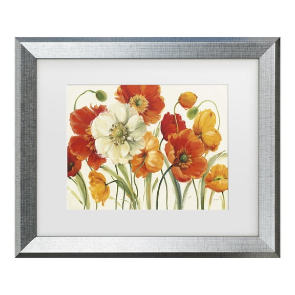 Trademark Fine Art 'Poppies Melody I' Matted Framed Art by Lisa Audit