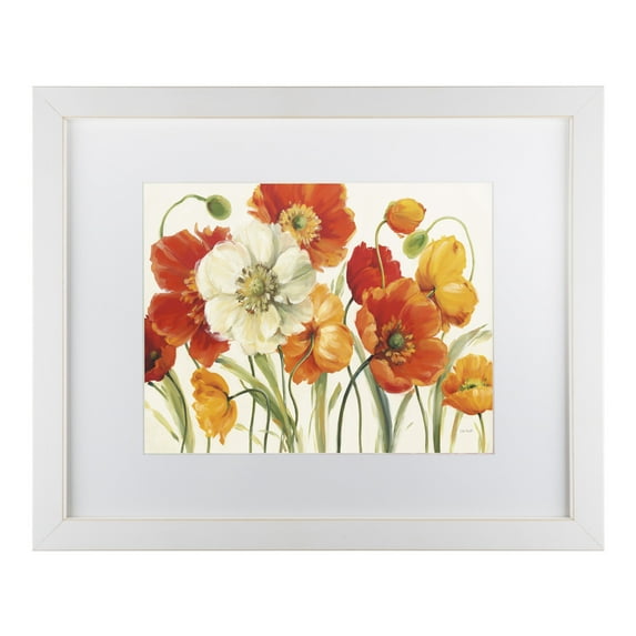 Trademark Fine Art 'Poppies Melody I' Matted Framed Art by Lisa Audit