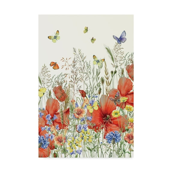 Trademark Fine Art 'Poppies and Grasses' Canvas Art by Janneke Brinkman-Salentijn