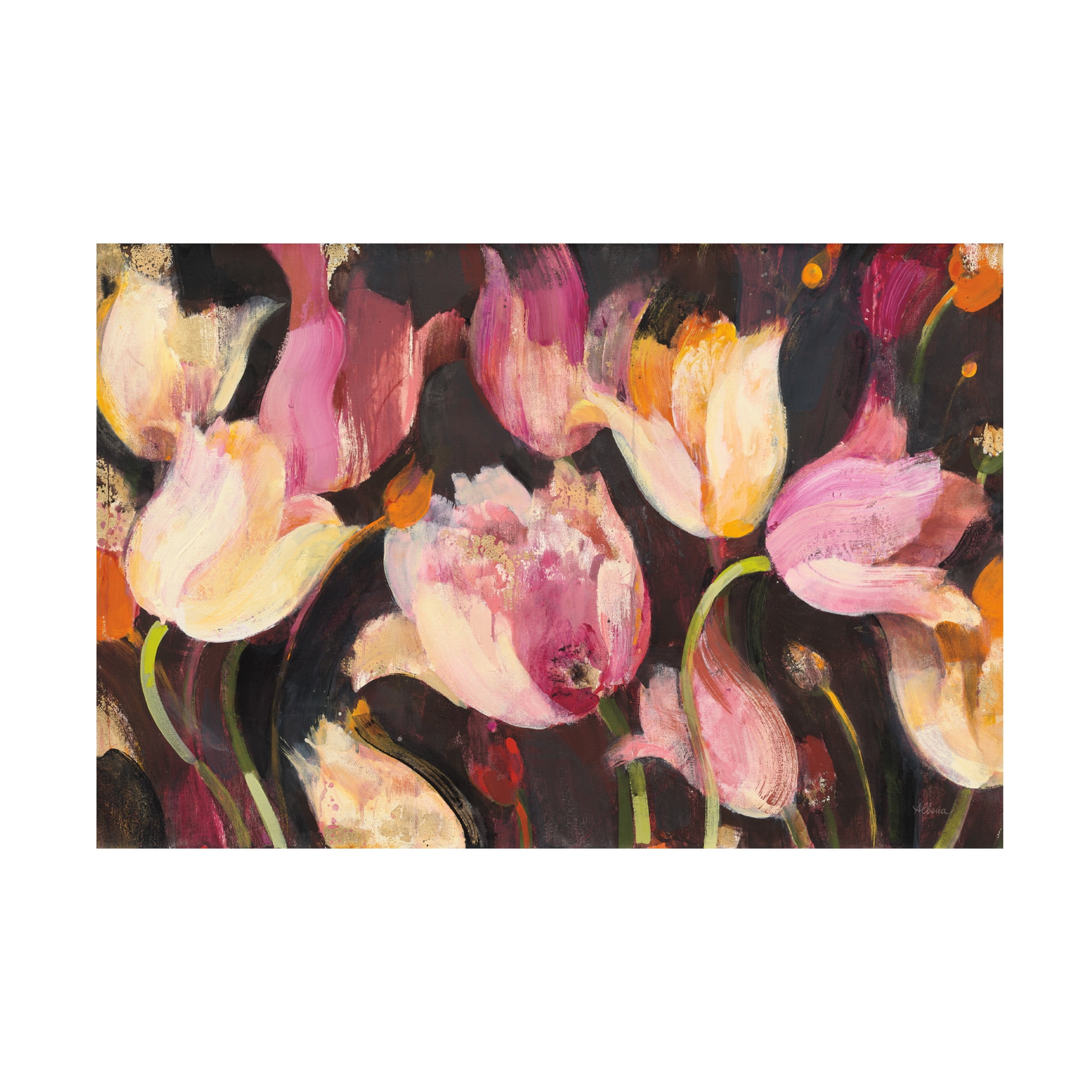 Trademark Fine Art 'Popping Tulips Floral' Canvas Art by Albena Hristova