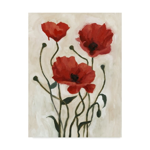 Trademark Fine Art 'Poppy Bouquet I' Canvas Art by Emma Scarvey
