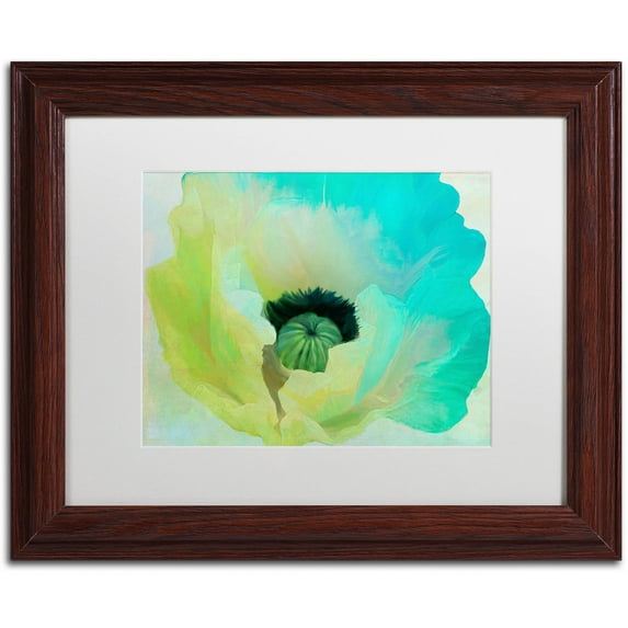 Trademark Fine Art "Poppy Gradient I" Canvas Art by Color Bakery White Matte, Wood Frame