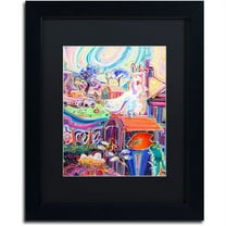 Trademark Fine Art "Poppycock" Canvas Art by Josh Byer, Black Matte, Black Frame