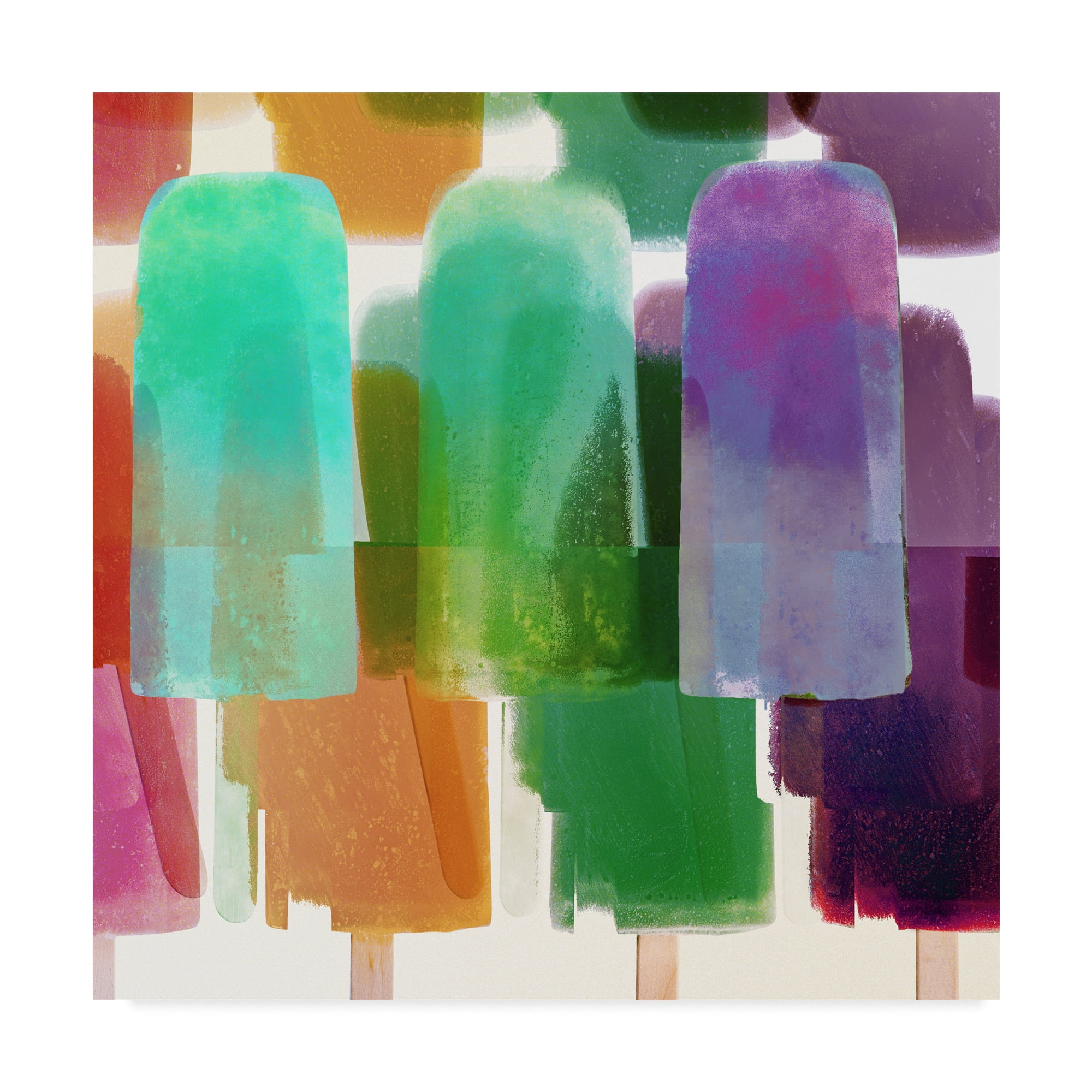 Trademark Fine Art 'Popsicles 2' Canvas Art by Color Bakery