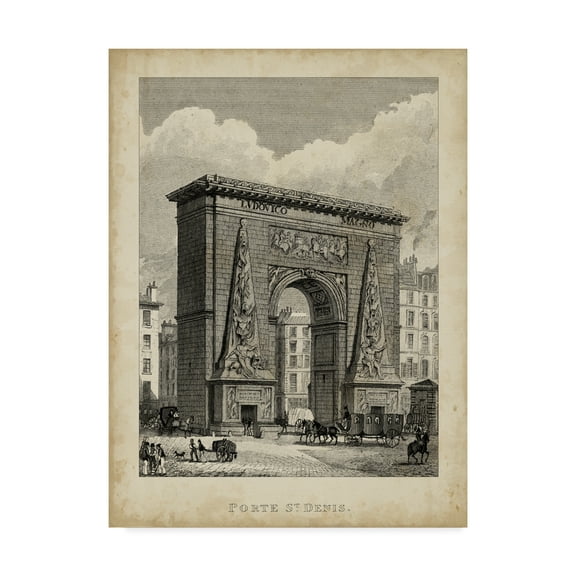 Trademark Fine Art 'Porte St. Denis' Canvas Art by A. Pugin