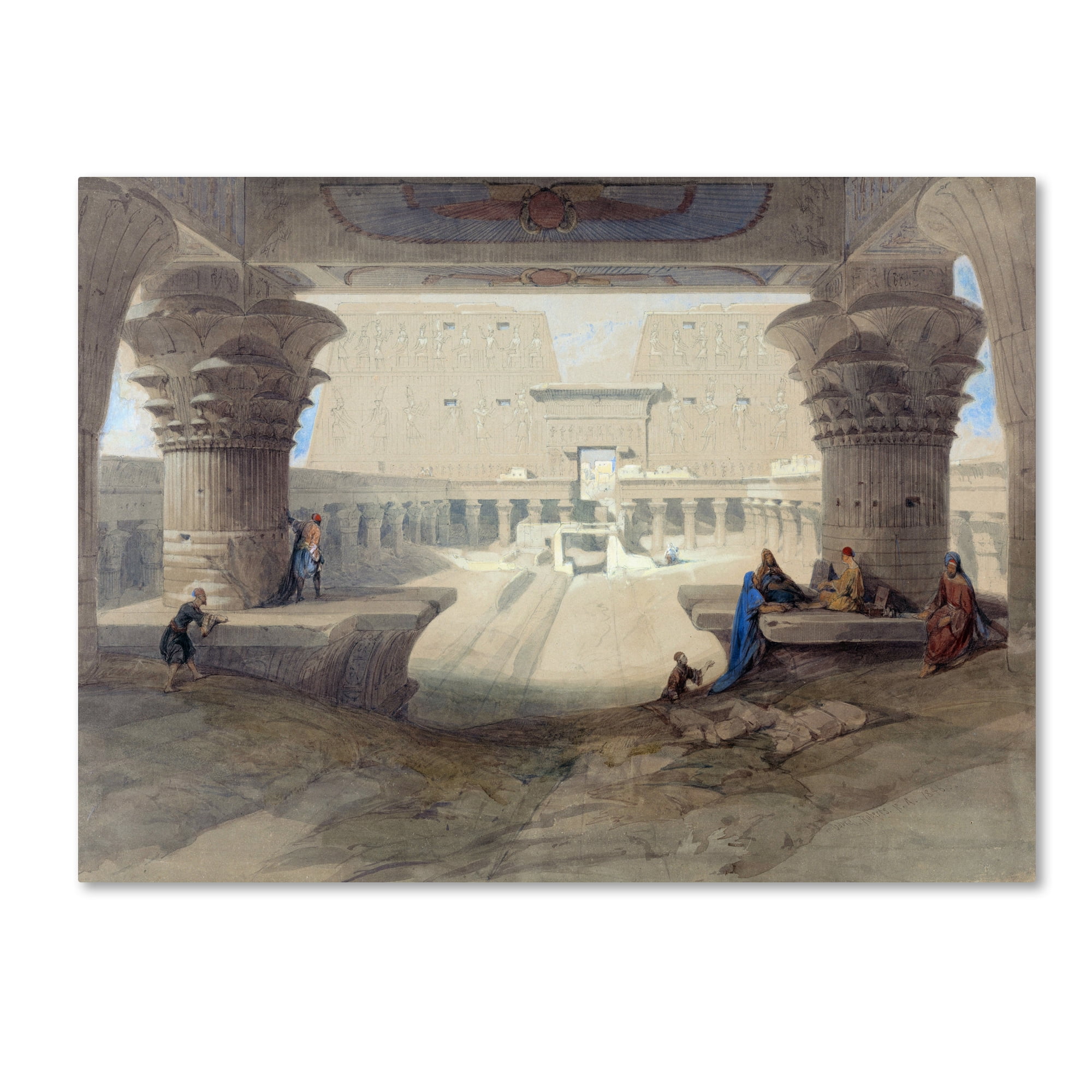Trademark Fine Art 'Portico Of The Temple' Canvas Art by David Roberts
