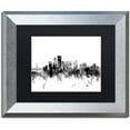 thumbnail image 1 of Trademark Fine Art "Portland Oregon Skyline B&W" Canvas Art by Michael Tompsett, Black Matte, Silver Frame, 1 of 4