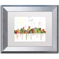 thumbnail image 1 of Trademark Fine Art "Portland Oregon Skyline Mclr-1" Canvas Art by Marlene Watson, White Matte, Silver Frame, 1 of 4